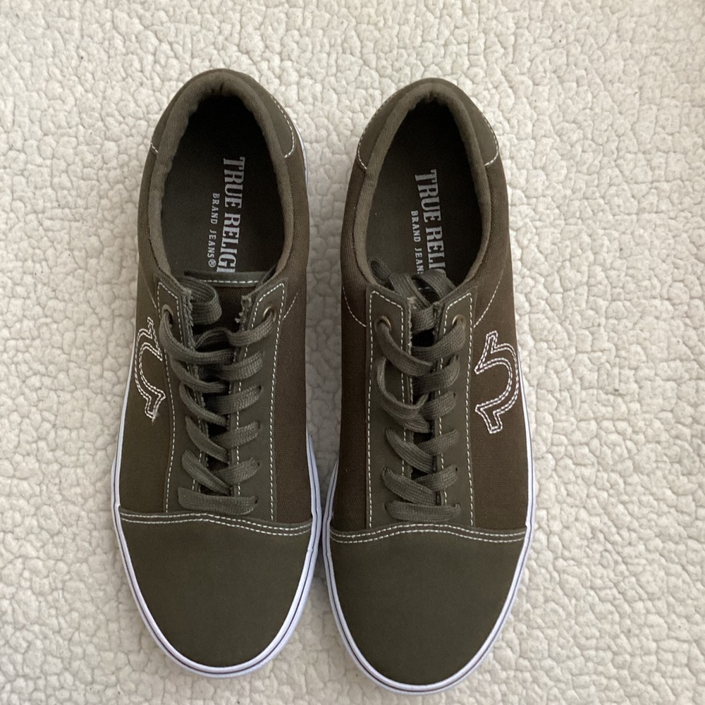 True Religion Bellamy Mens Canvas Sneakers, 10, New